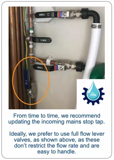 Replace your brass stop tap for an easy to use lever valve